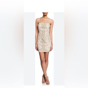 Tan Embroidered Dress Donna Mizani at Revolve